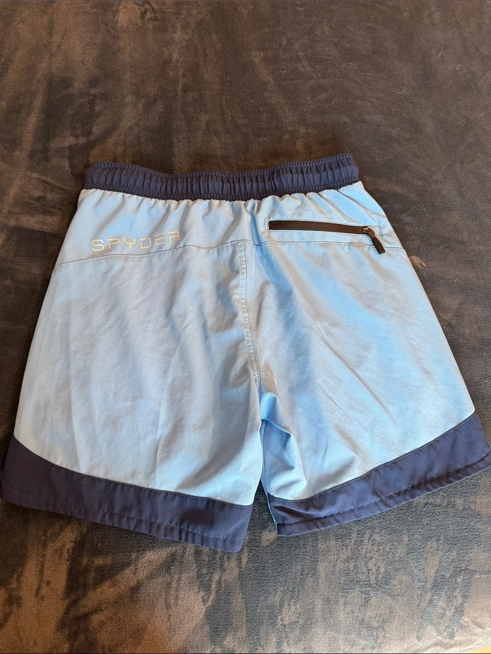 Spyder Light Blue Swim Shorts with Navy Trim